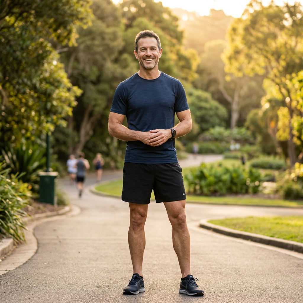 Fitness transformation — healthy man